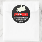 Rond Sticker d'avertissement d'arrondi de la caméra de  (Sac)