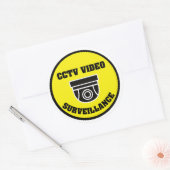 Rond Sticker d'avertissement d'arrondi de la caméra de  (Enveloppe)