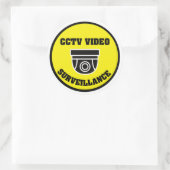 Rond Sticker d'avertissement d'arrondi de la caméra de  (Sac)