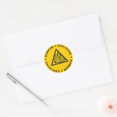 Rond Sticker d'avertissement explosif (Enveloppe)