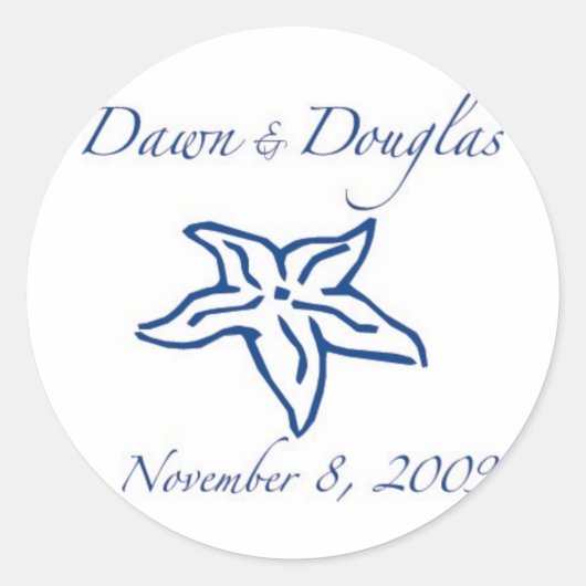 Rond sticker dawn & douglas (Devant)