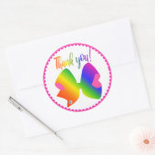 Rond Sticker de balise Big Bright Rainbow Bow Merci Fav (Enveloppe)