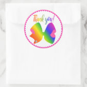 Rond Sticker de balise Big Bright Rainbow Bow Merci Fav (Sac)