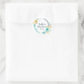 Rond Sticker de balise Little Man Baby shower Wreath Fa (Sac)