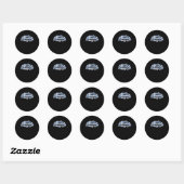 Rond Sticker de banalisation de gad (bleu) (Feuille)