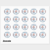Rond Sticker de base-ball 1er anniversaire de la recrue (Feuille)