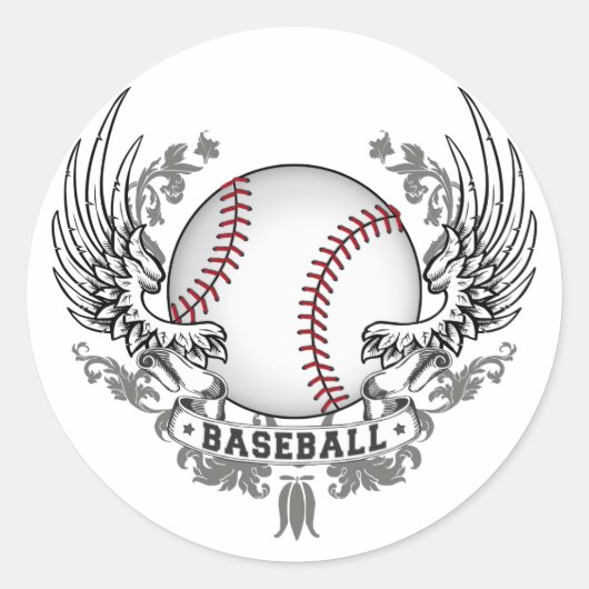 Rond Sticker de baseball (Devant)