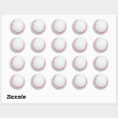 Rond Sticker de baseball (Feuille)