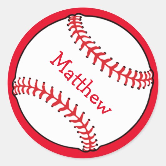 Rond Sticker de baseball (Devant)