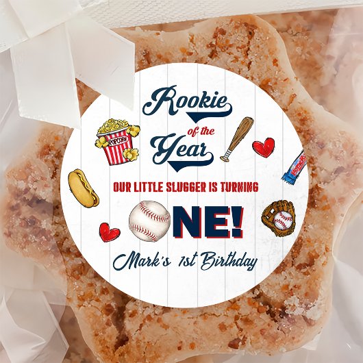 Rond Sticker de baseball de la recrue de l'année