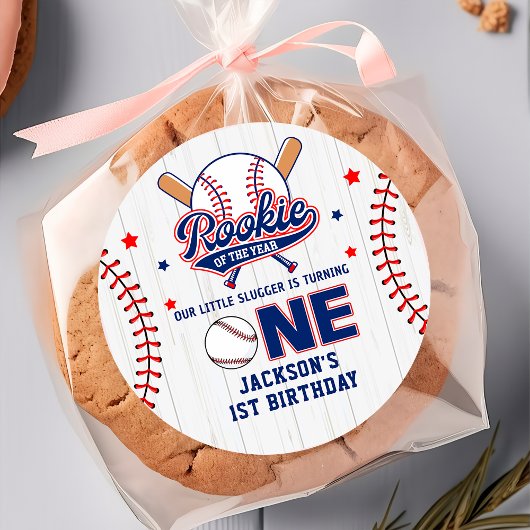 Rond Sticker de baseball de la recrue de l'année 1er an