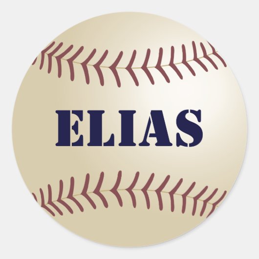 Rond Sticker de baseball Elias / Sceau (Devant)