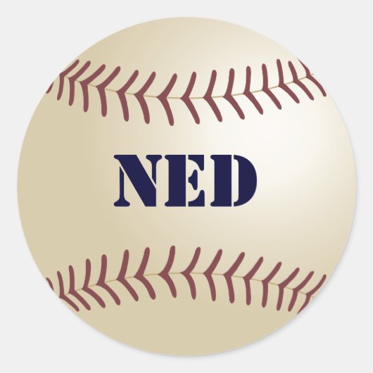 Rond Sticker de baseball Ned / Sceau (Devant)