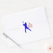 Rond Sticker de baseball personnalisable avec batteur (Enveloppe)