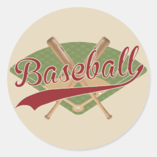 Rond Sticker de baseball vintage look