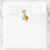 Rond Sticker de basket-ball de Jersey Jaune (Sac)