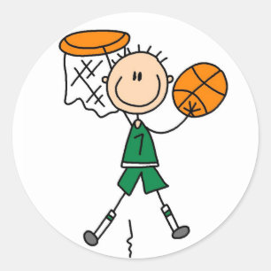 Rond Sticker De Basketball