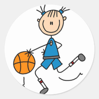 Rond Sticker De Basketball