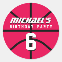 Sticker de basketball rose Sports Anniversaire de