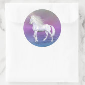 Rond Sticker de beauté blanche Unicorn (Sac)
