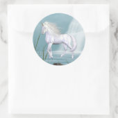 Rond Sticker de beauté blanche Unicorn (Sac)