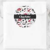 Rond Sticker de beauté de mode (Sac)