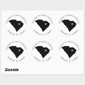 Rond Sticker de bienvenue pour Mariage de Caroline du S (Feuille)
