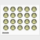 Rond Sticker de bordure (Feuille)