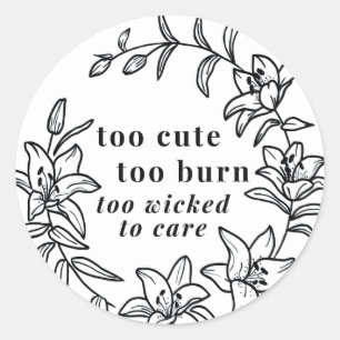 Rond Sticker de bordure en lys mignon