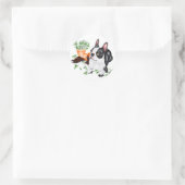 Rond Sticker de Boston Terrier Naughty Pup (Sac)