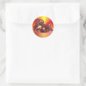 Rond Sticker de bouddha riant (Sac)