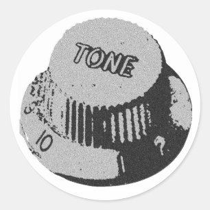 Rond Sticker de brassard de la guitare