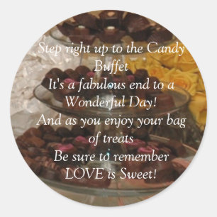 Rond sticker de buffet de bonbons