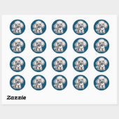 Rond Sticker de caniche (Feuille)