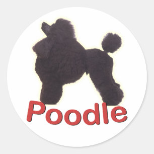 Rond Sticker de caniche noir Berceau