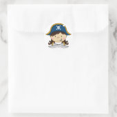 Rond Sticker de capitaine de pirate fille (Sac)