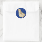 Rond Sticker de carte Barbade (Sac)