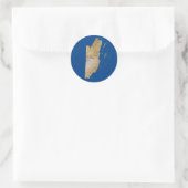 Rond Sticker de carte Belize (Sac)