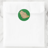 Rond Sticker de carte en Arabie Saoudite (Sac)