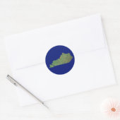 Rond Sticker de carte Kentucky (Enveloppe)