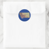 Rond Sticker de carte Montana (Sac)