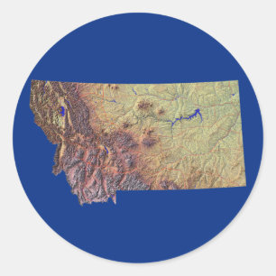 Rond Sticker de carte Montana