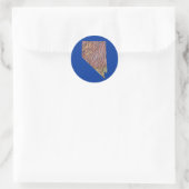Rond Sticker de carte Nevada (Sac)