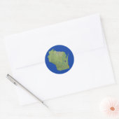Rond Sticker de carte Wisconsin (Enveloppe)