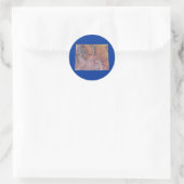 Rond Sticker de carte Wyoming (Sac)