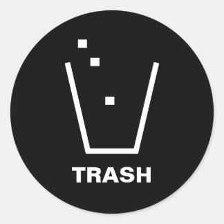 ROND STICKER DE CASCADE DE TRASH