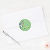 Rond Sticker de champs papillon (Enveloppe)