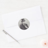 Rond Sticker de chapeau Mad Alice au pays des merveille (Enveloppe)