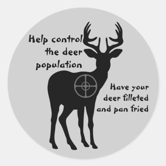 Rond Sticker de chasse aux cerfs (Devant)