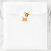 Rond Sticker de chèvre caricaturale mignon (Sac)